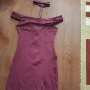 Wine color dress